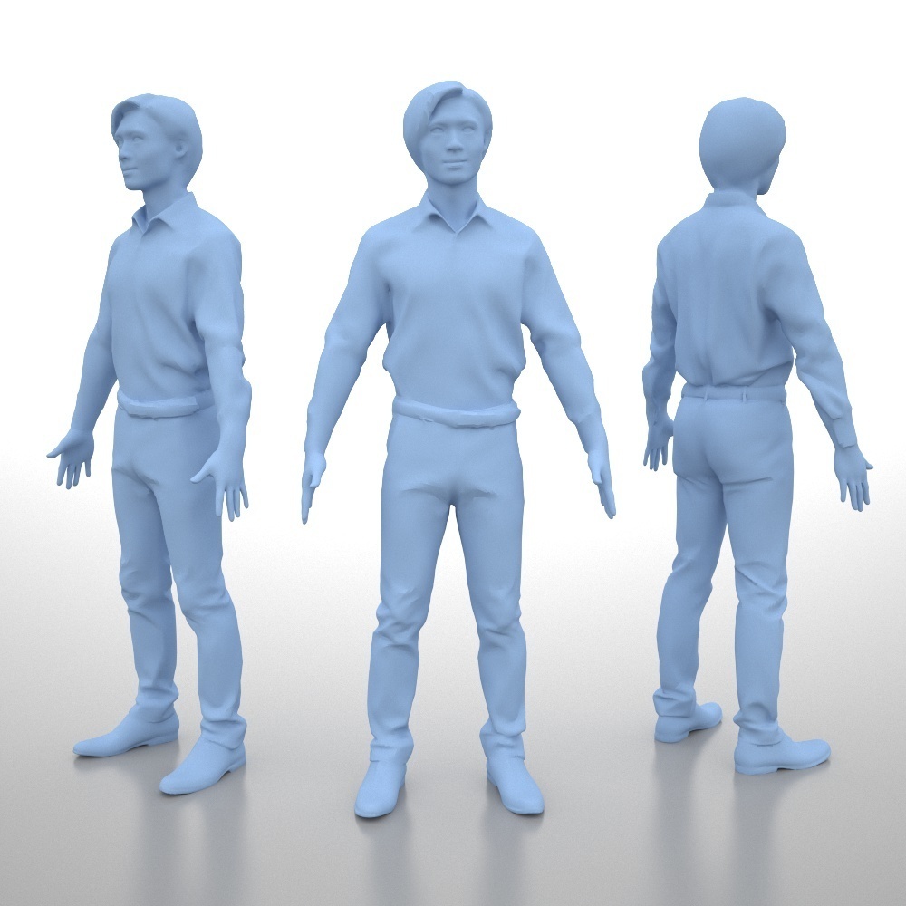 フリー3D人物 アニメーション付Aポーズ – 068_Syun