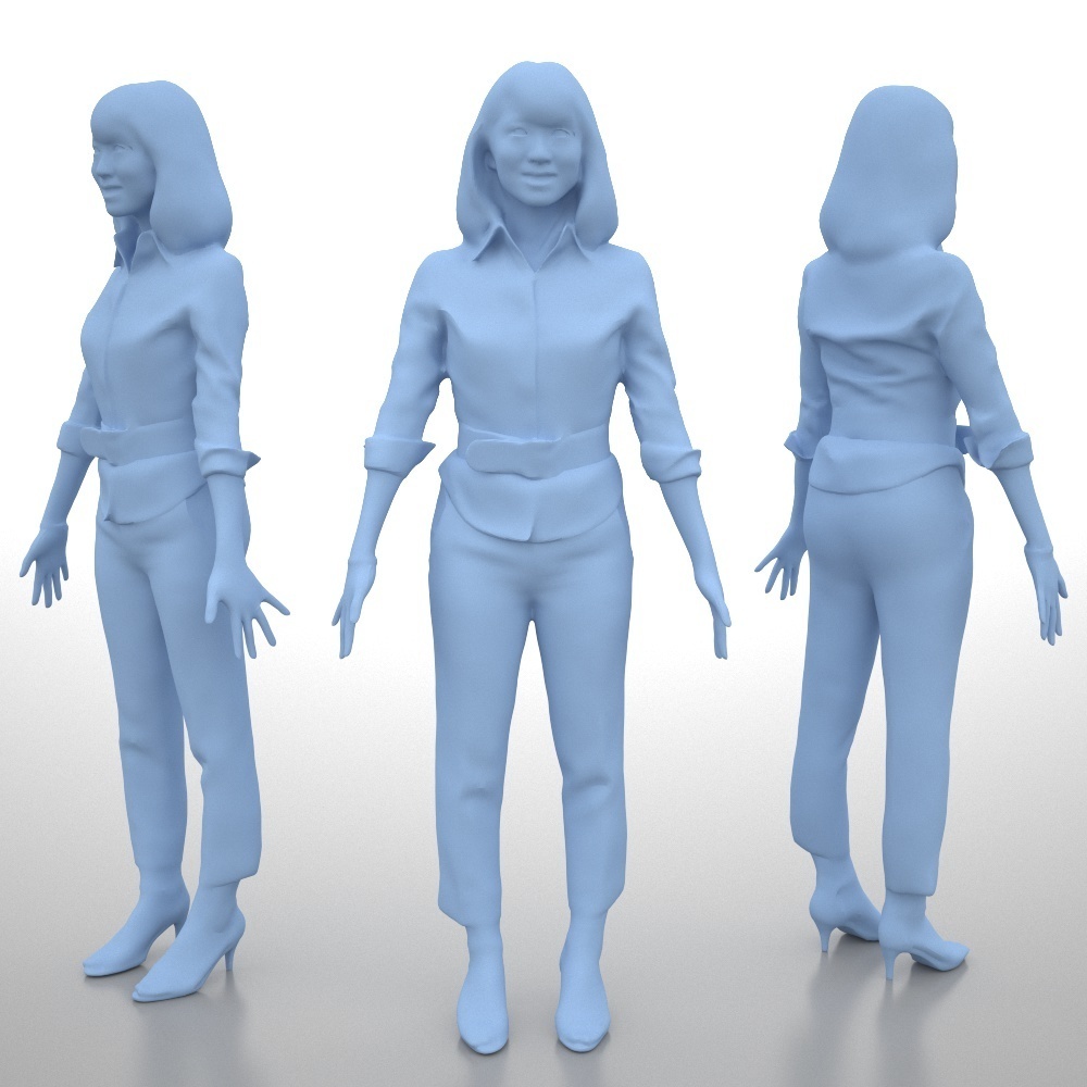 フリー3D人物 アニメーション付Aポーズ – 018_Kana