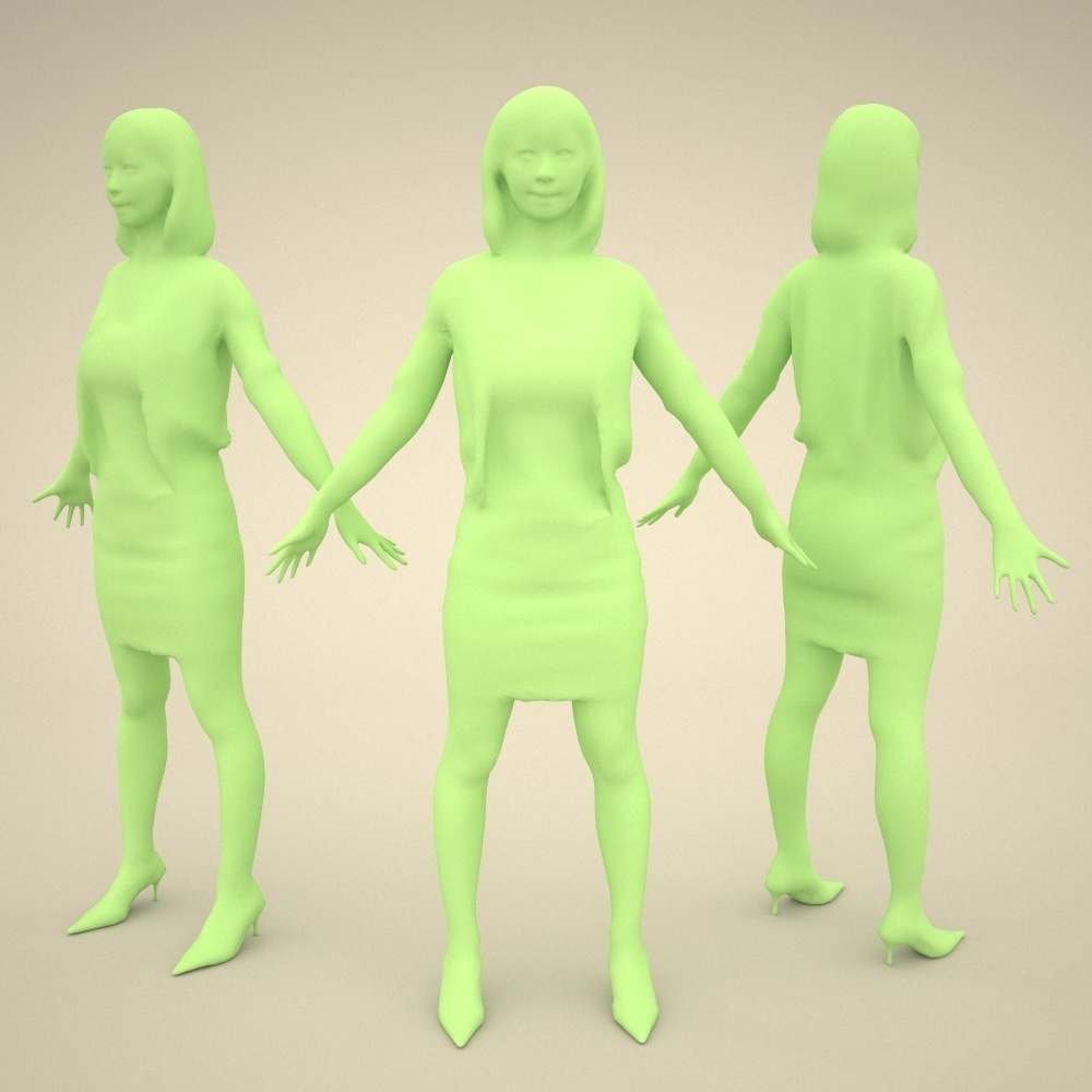 アニメーション付の3D人モデル 094_Aya