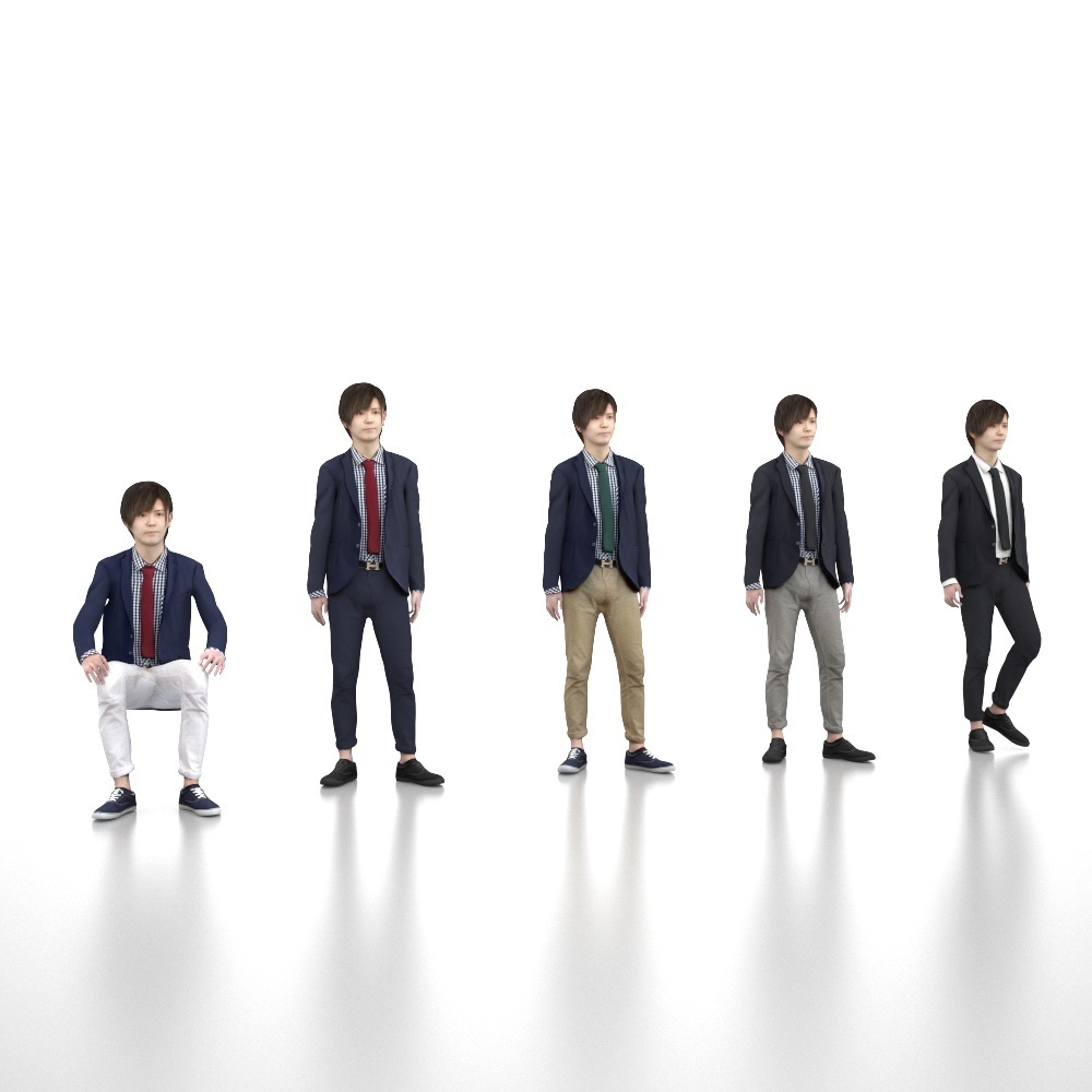 アニメーション付の3D人モデル 084_Ren