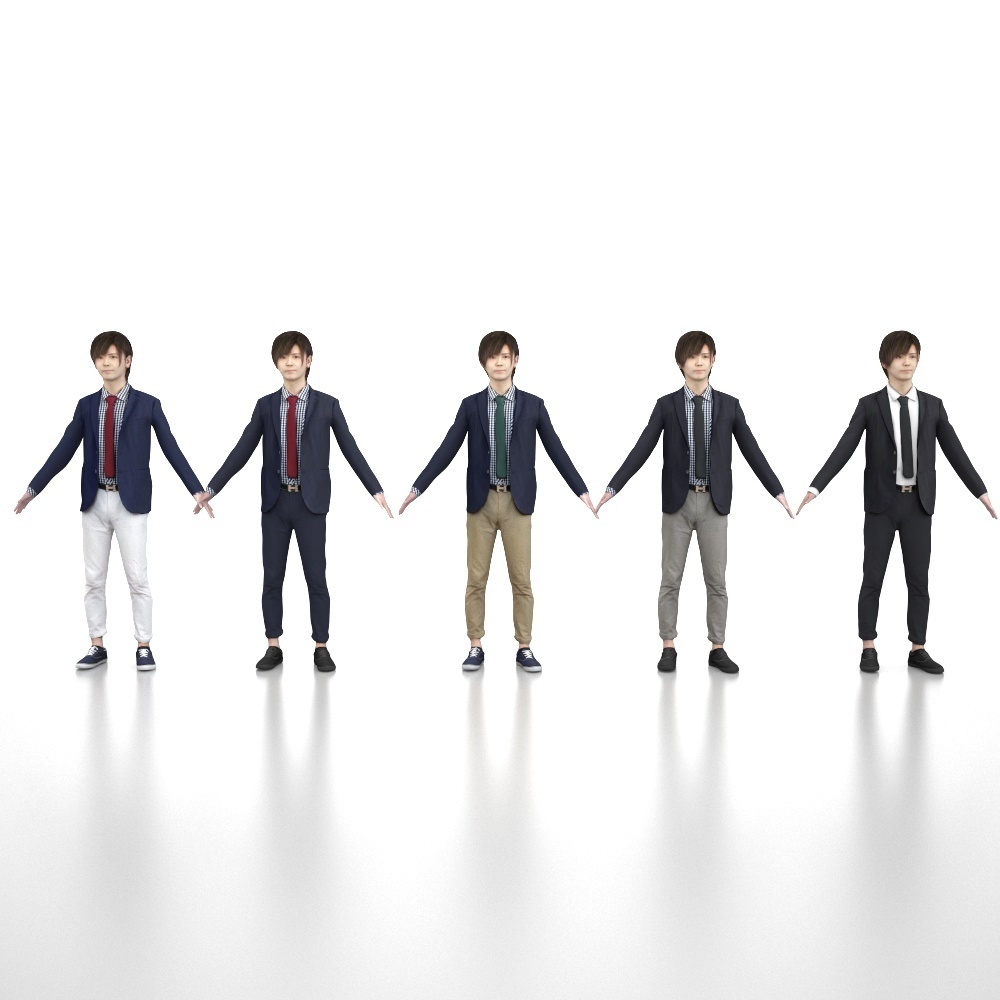 アニメーション付の3D人モデル 084_Ren