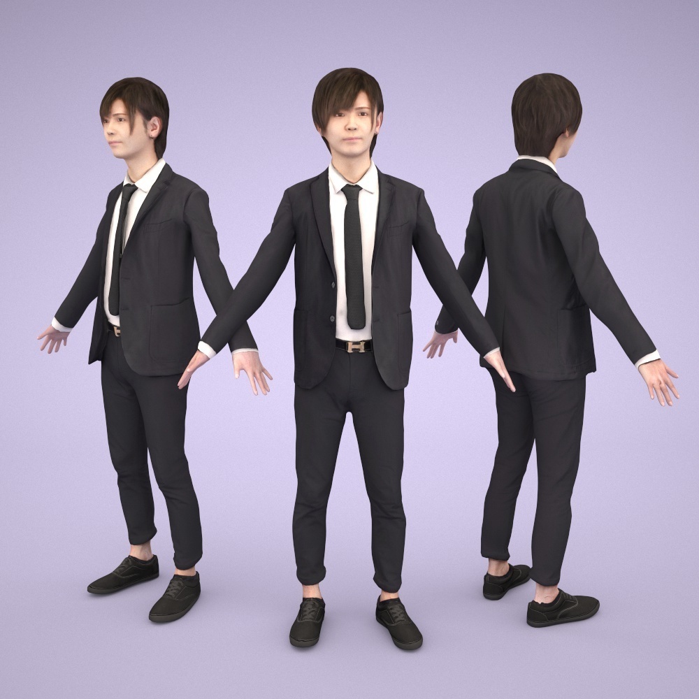 アニメーション付の3D人モデル 084_Ren