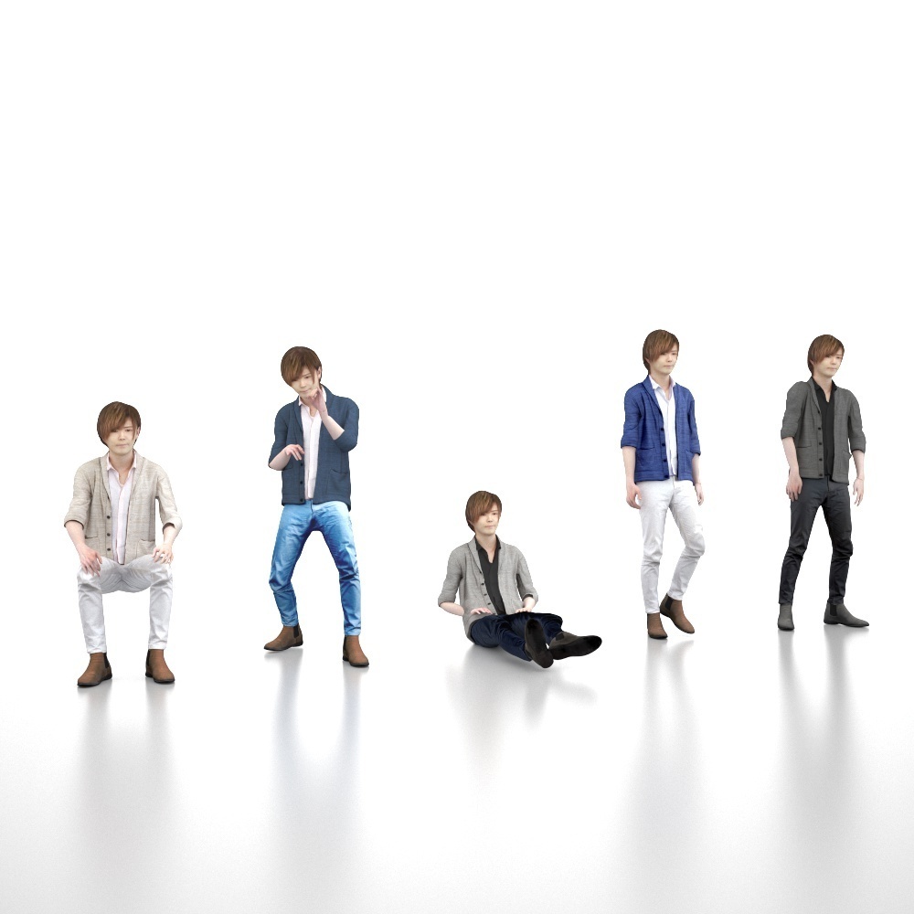 アニメーション付の3D人モデル 082_Ren