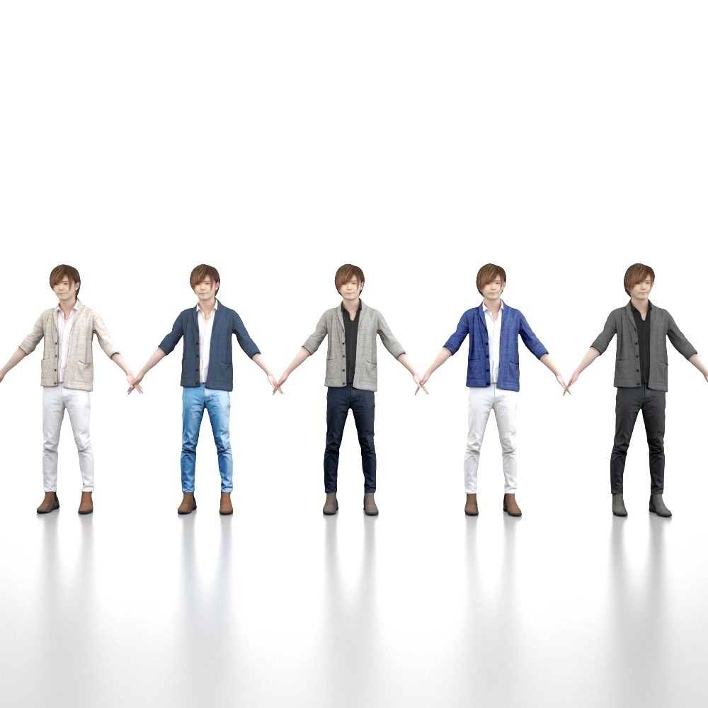 アニメーション付の3D人モデル 082_Ren