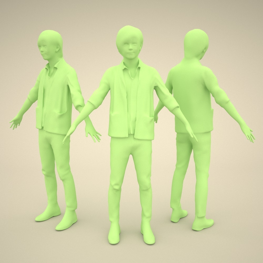 アニメーション付の3D人モデル 082_Ren