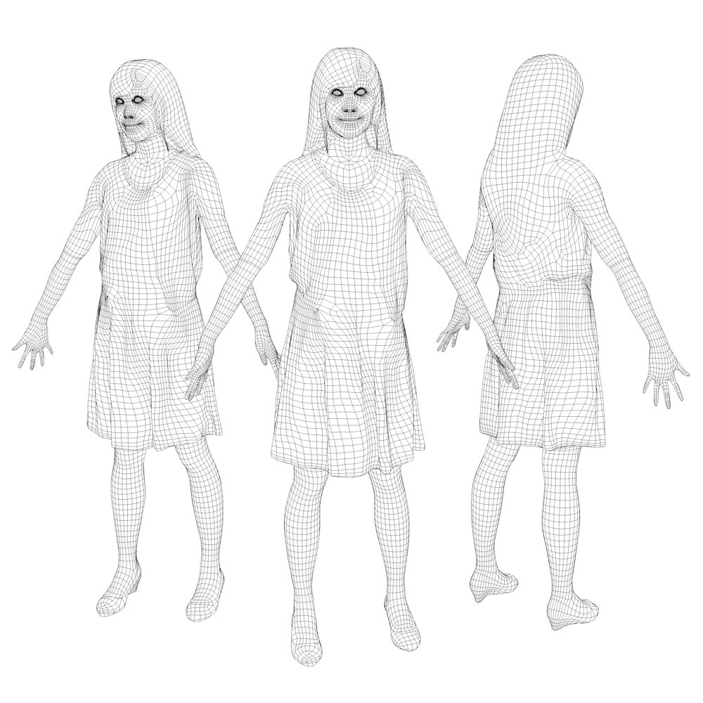 アニメーション付の3D人モデル 080_Yui