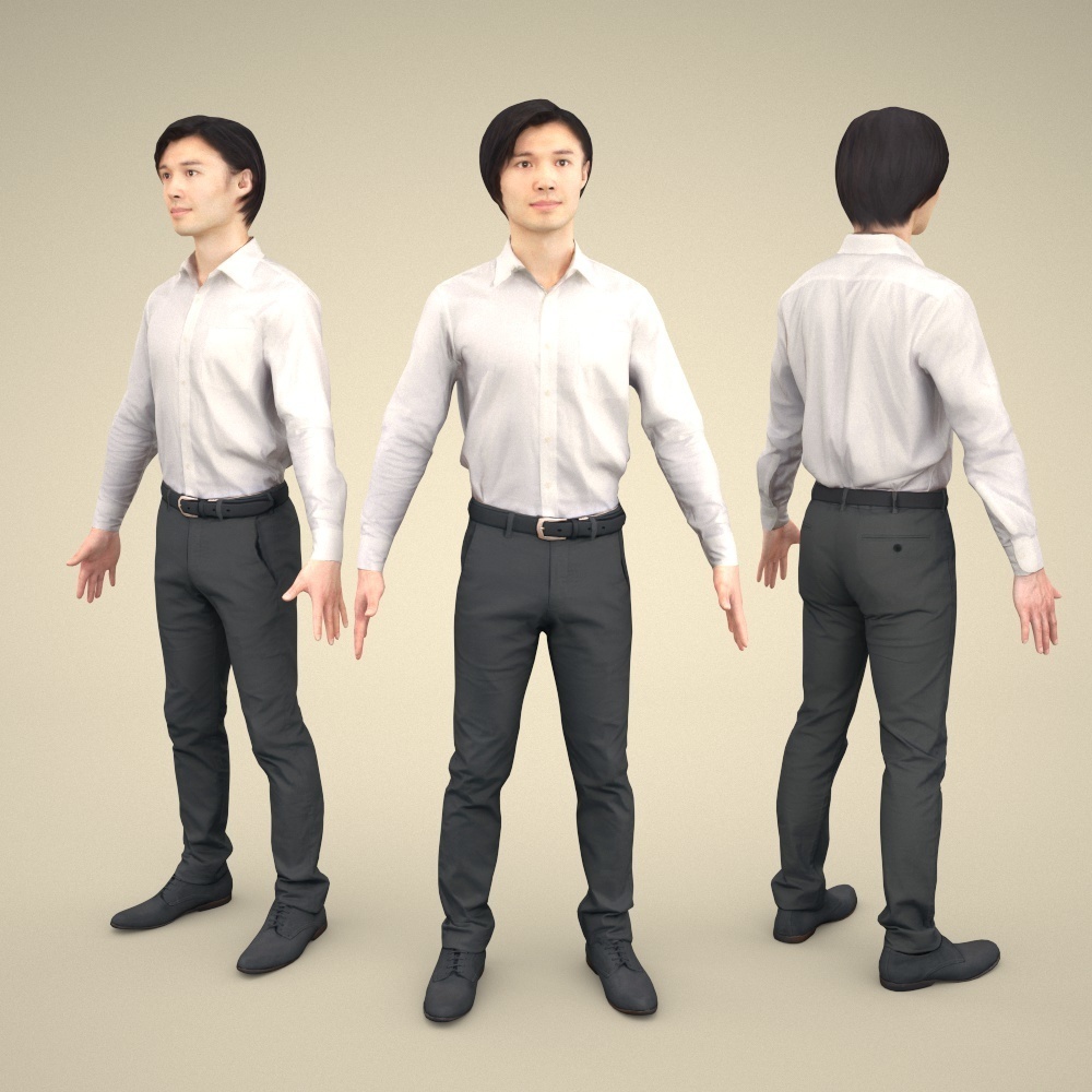 アニメーション付の3D人モデル 068_Syun