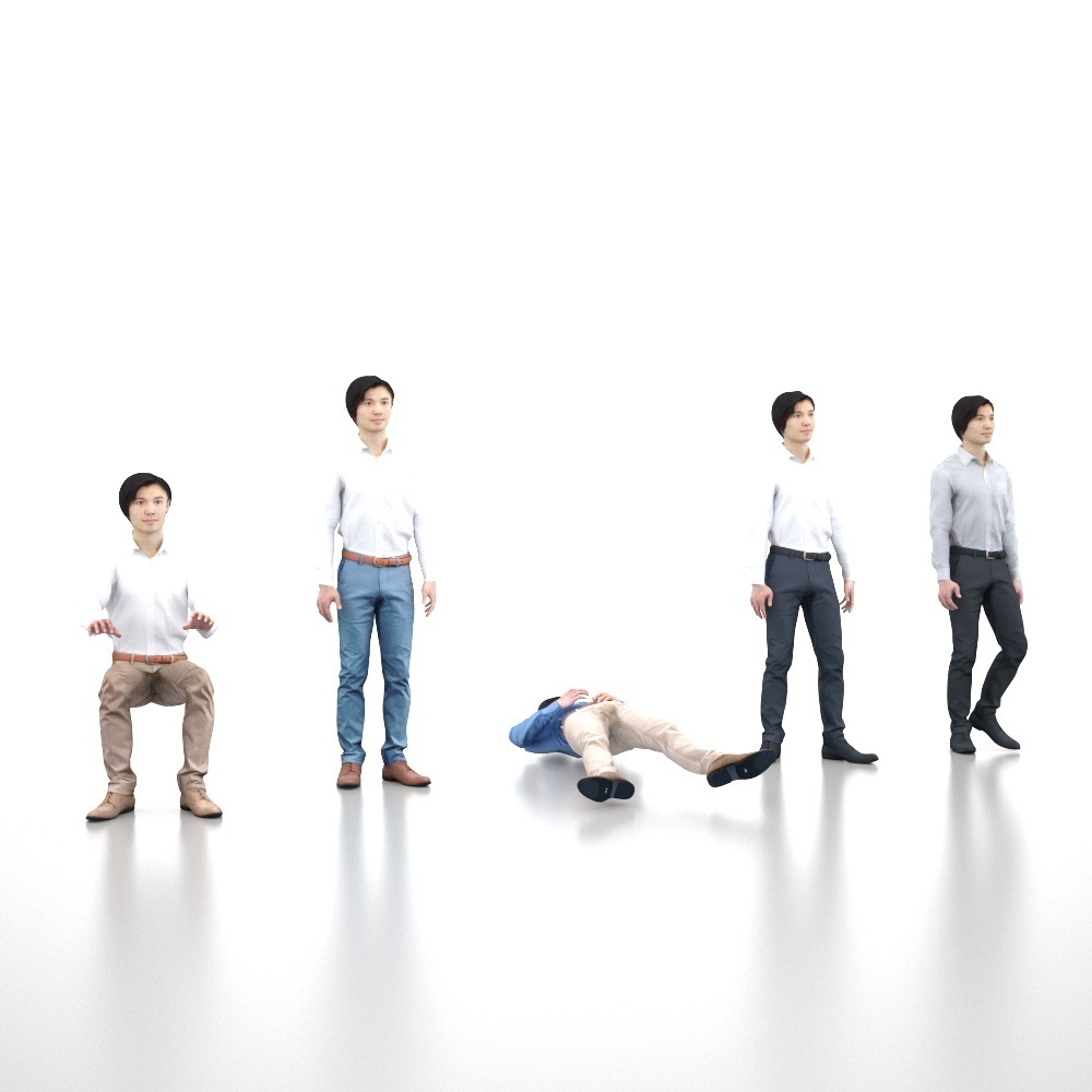 アニメーション付の3D人モデル 068_Syun