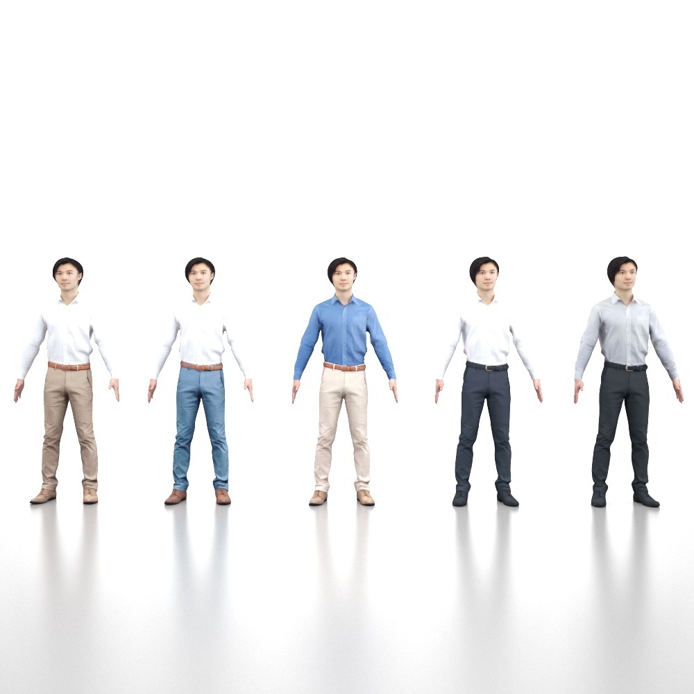 アニメーション付の3D人モデル 068_Syun