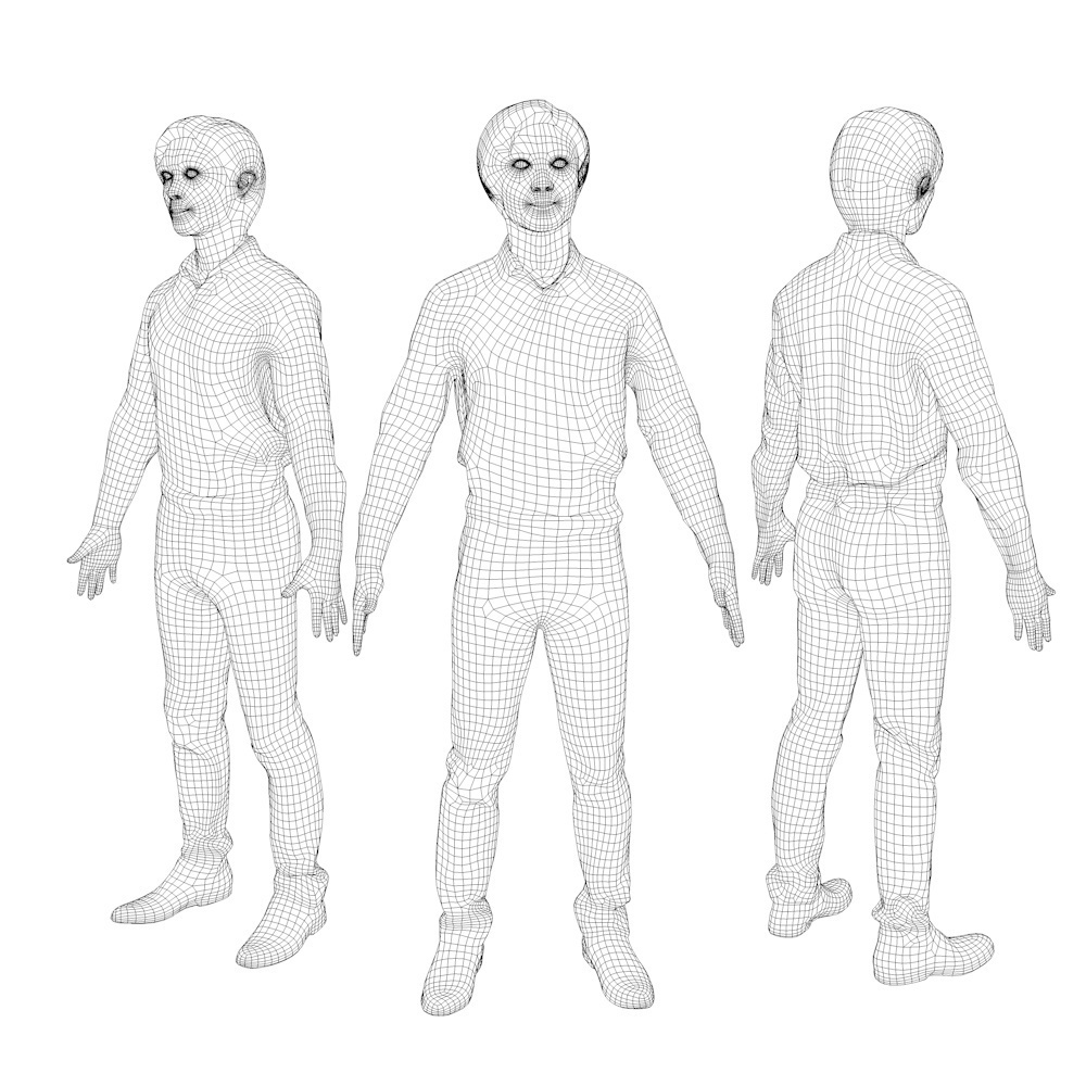 アニメーション付の3D人モデル 068_Syun