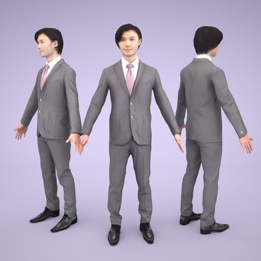 アニメーション付の3D人モデル 064_Syun