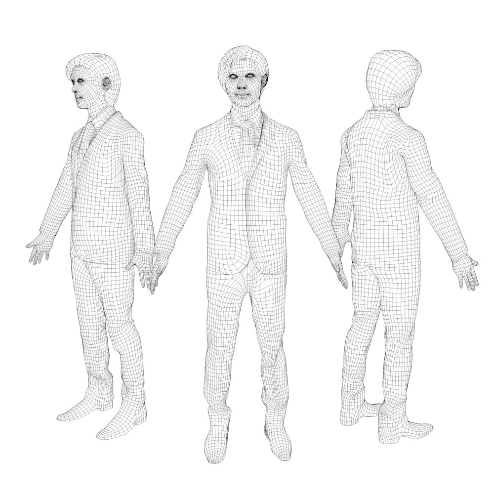 アニメーション付の3D人モデル 064_Syun