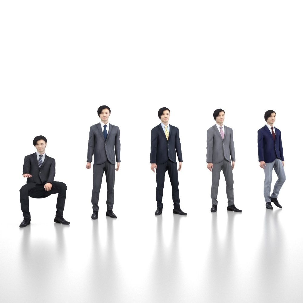 アニメーション付の3D人モデル 064_Syun