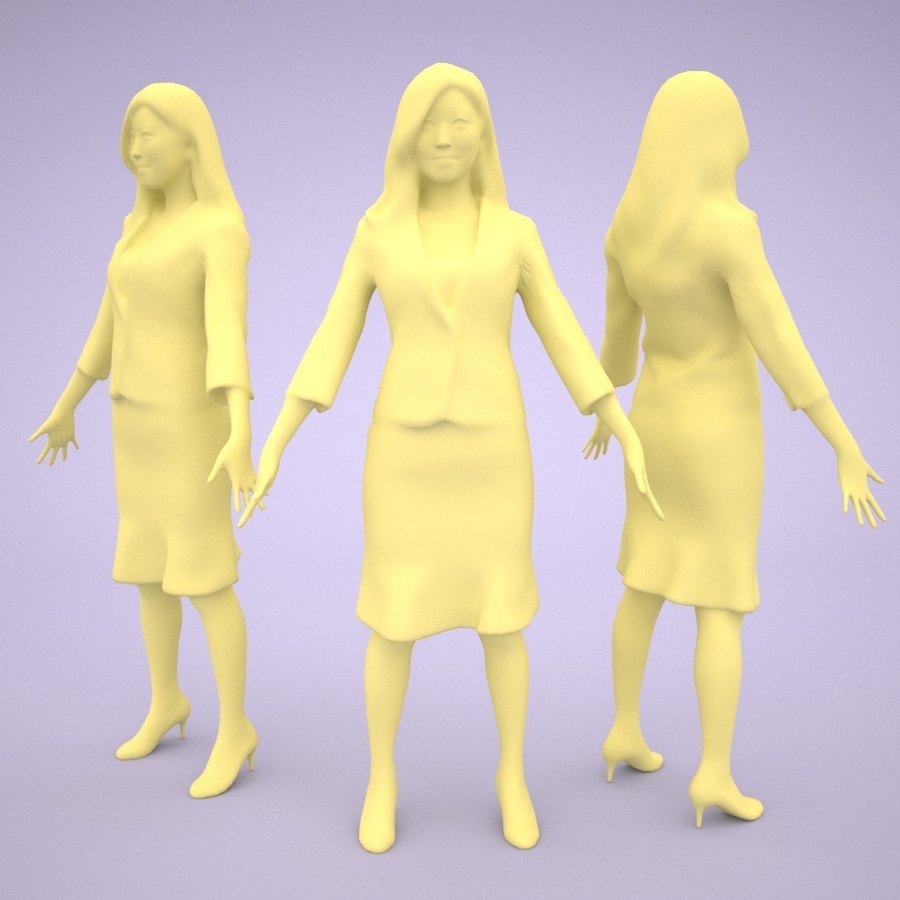 アニメーション付の3D人モデル 056_Mao