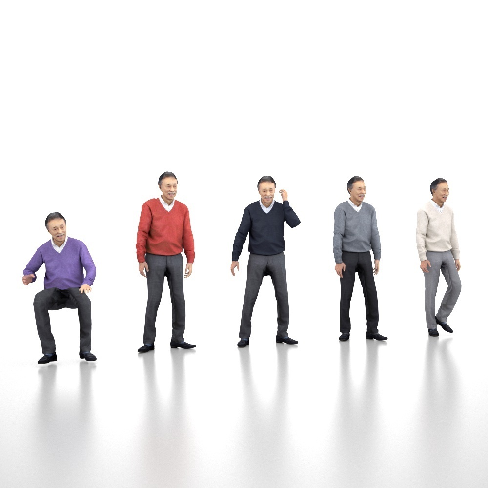 アニメーション付の3D人モデル 048_Ken