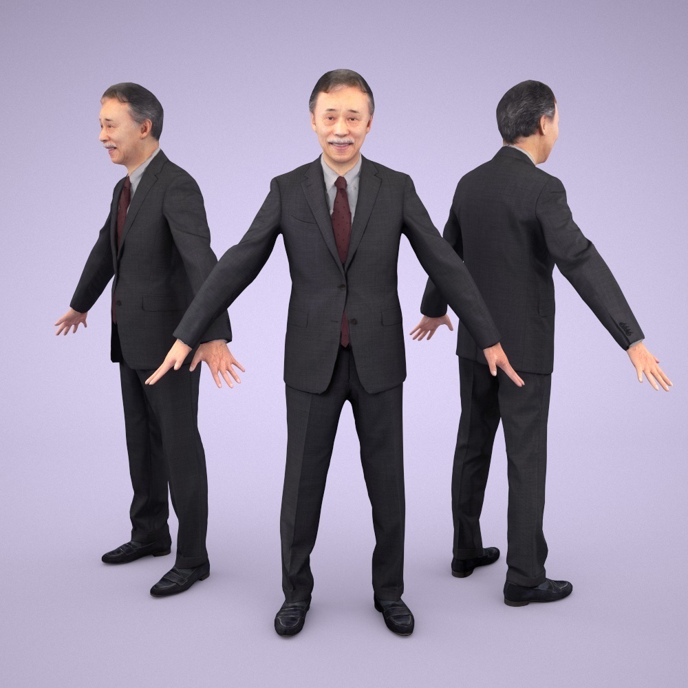 アニメーション付の3D人モデル 046_Ken