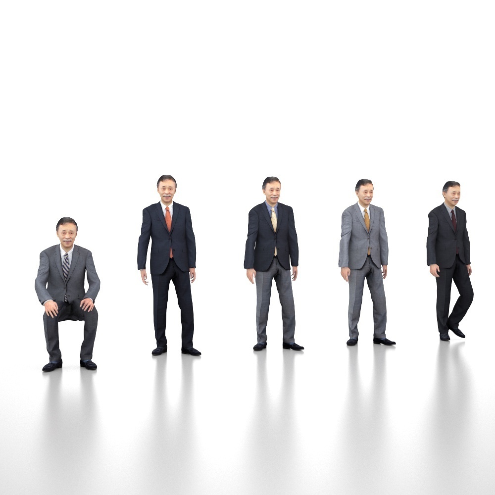 アニメーション付の3D人モデル 046_Ken