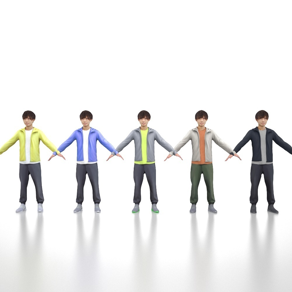 アニメーション付の3D人モデル 040_Toru