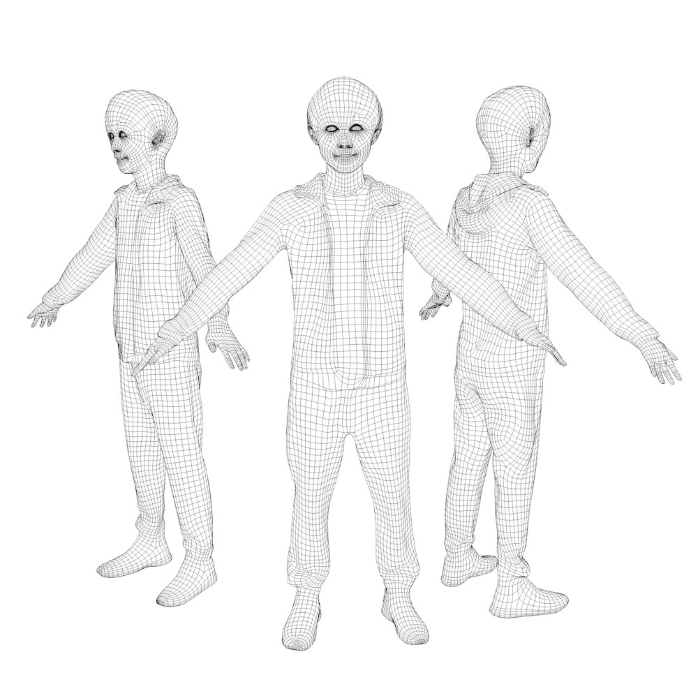 アニメーション付の3D人モデル 040_Toru