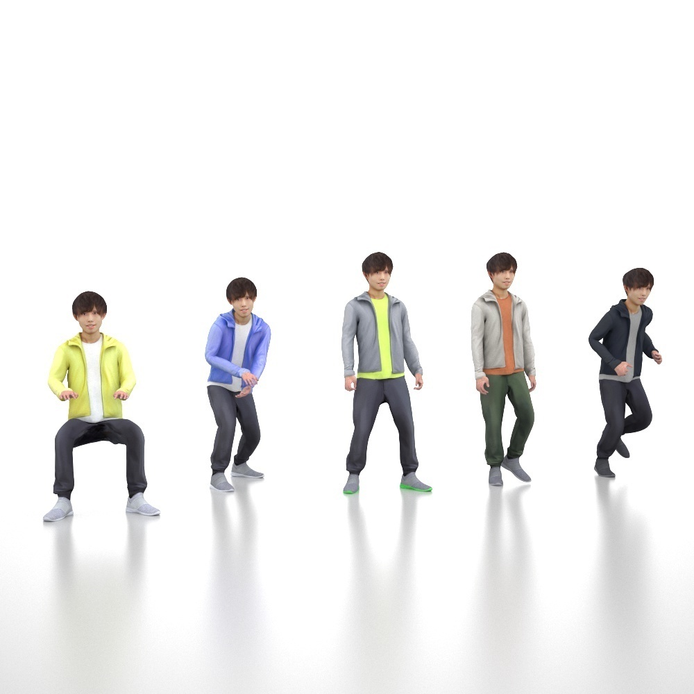 アニメーション付の3D人モデル 040_Toru