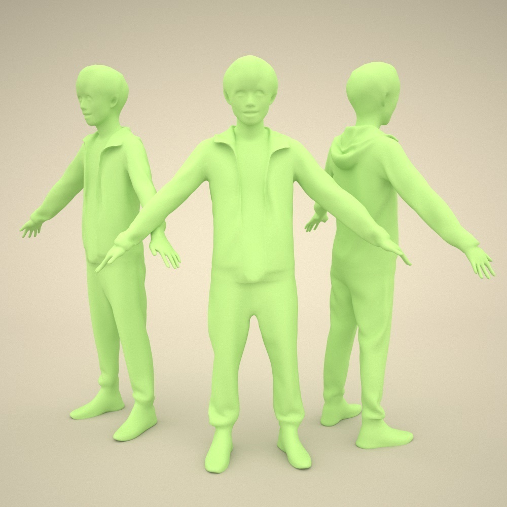 アニメーション付の3D人モデル 040_Toru