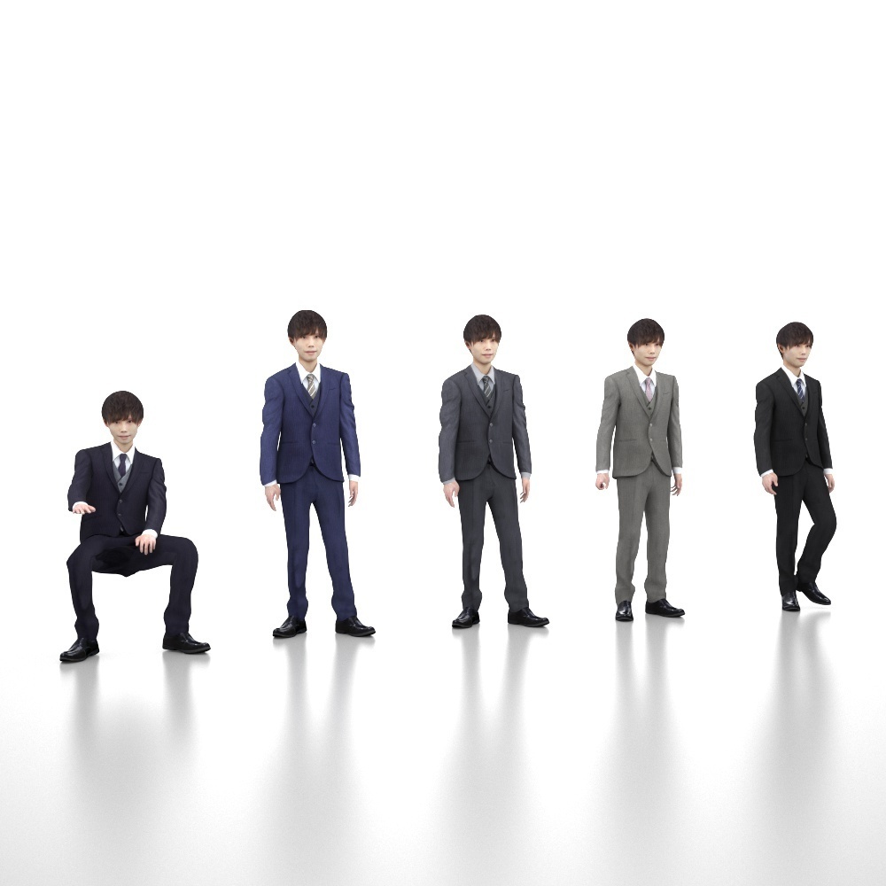 アニメーション付の3D人モデル 032_Toru