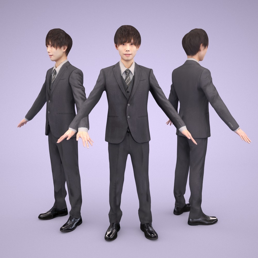 アニメーション付の3D人モデル 032_Toru