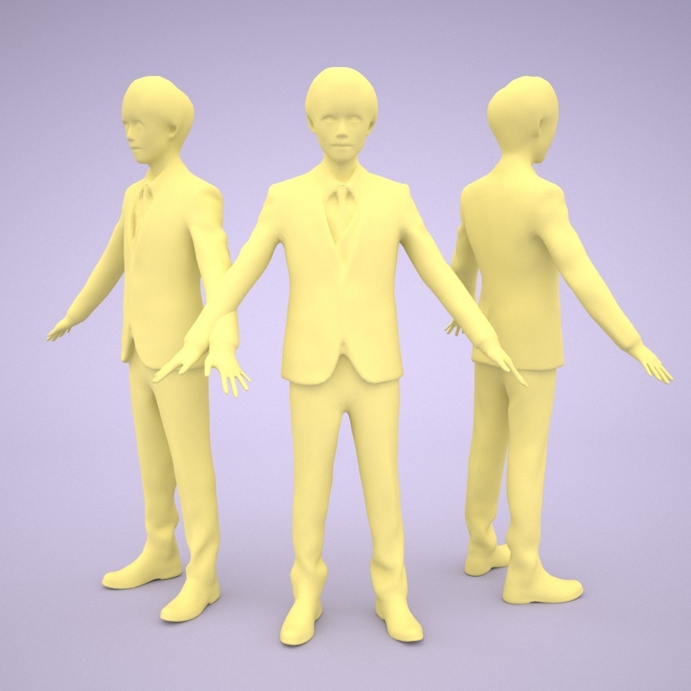 アニメーション付の3D人モデル 032_Toru