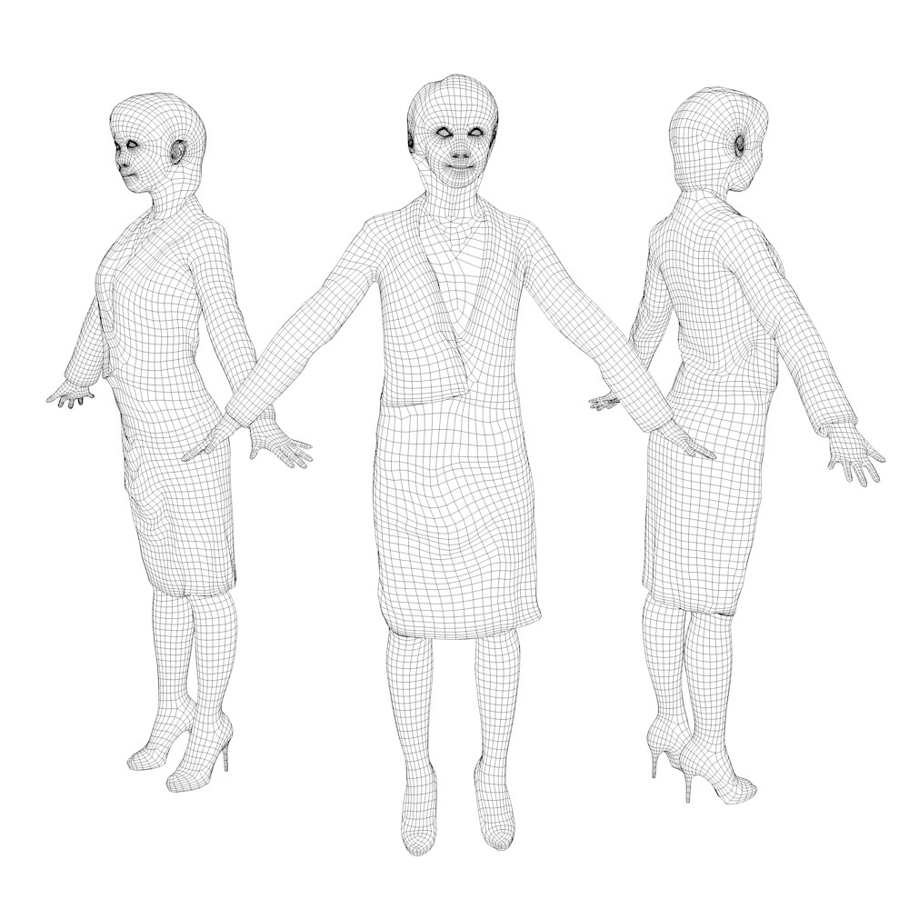 アニメーション付の3D人モデル 028_Haru