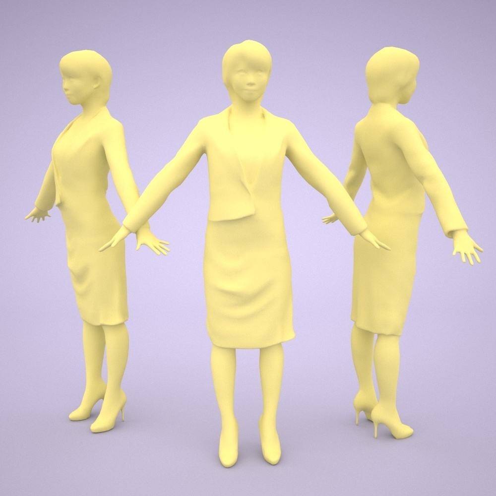 アニメーション付の3D人モデル 028_Haru