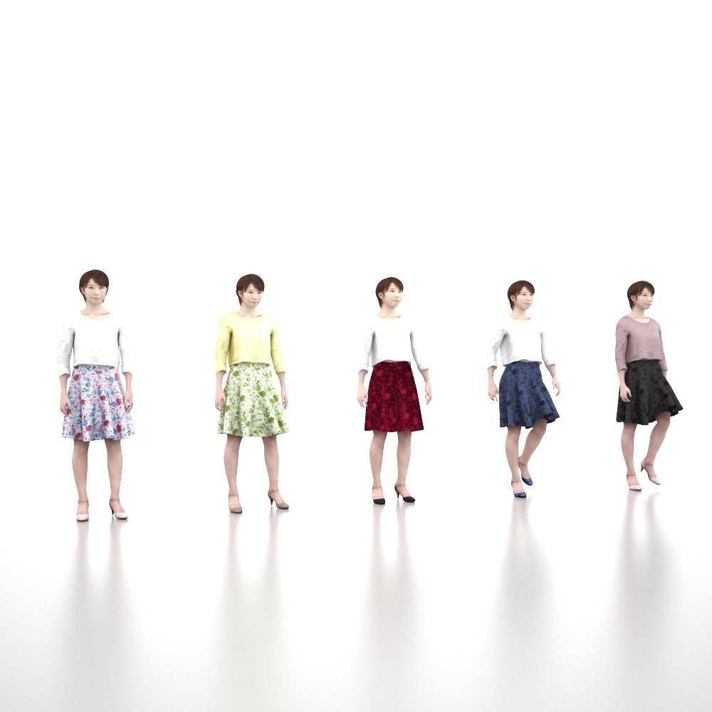 アニメーション付の3D人モデル 022_Haru