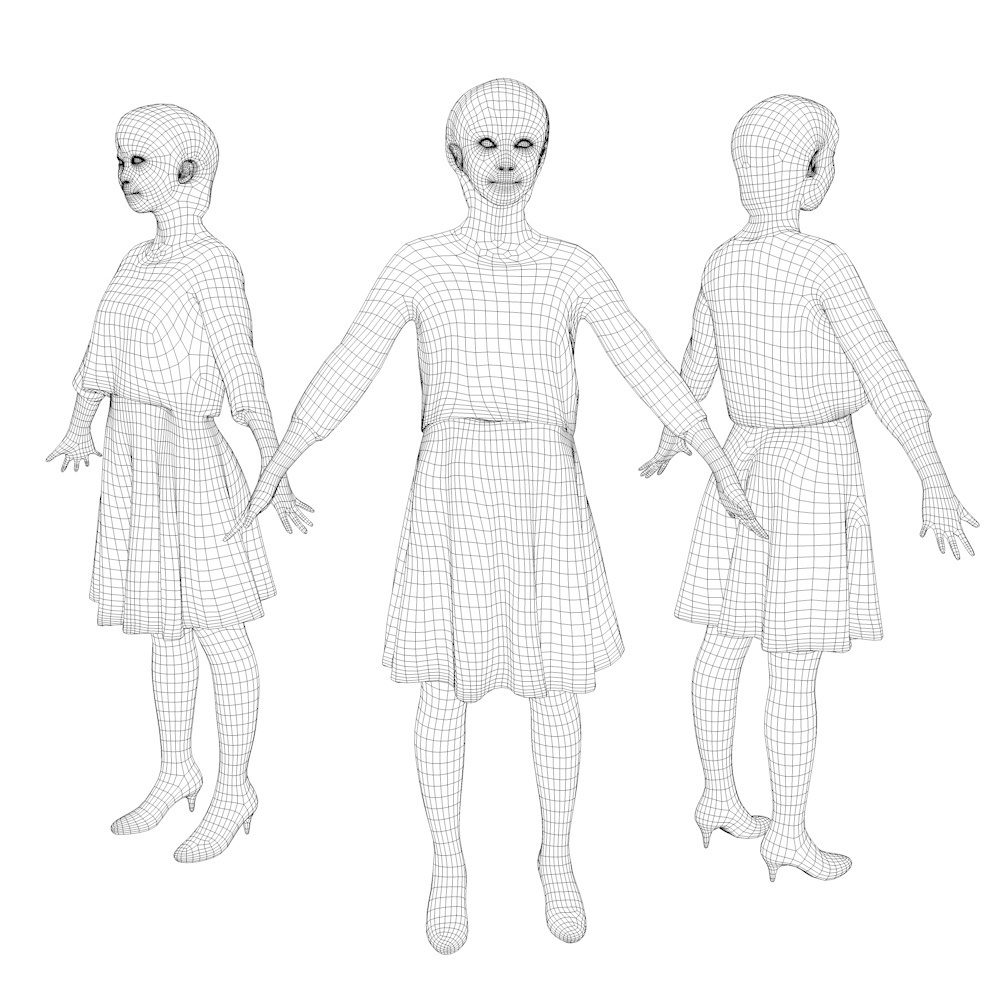 アニメーション付の3D人モデル 022_Haru