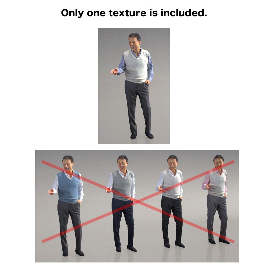 無料3D人モデル-ポーズド Free 3D model – 049_Ken