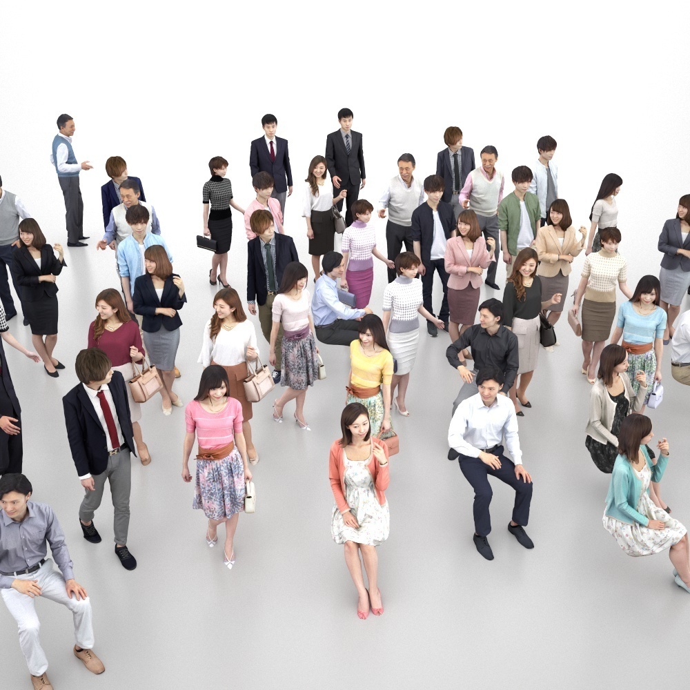 3D人物素材-ポーズド 10個セット 001_Posed-set