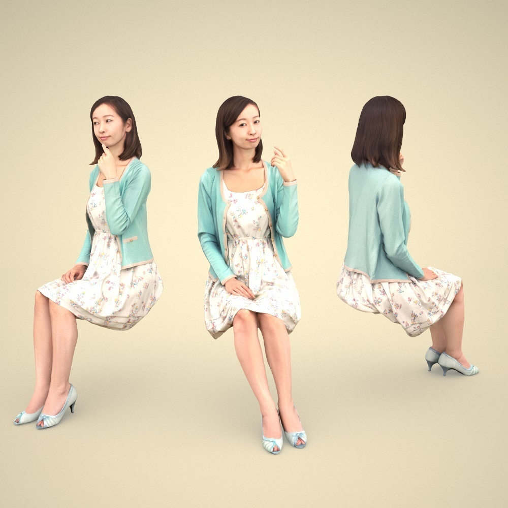 3D人物素材ポーズド 091_Aya