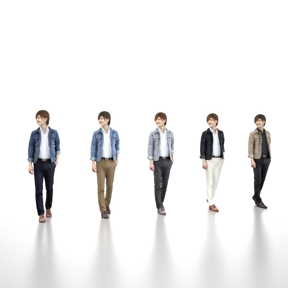 3D人物素材ポーズド 087_Ren