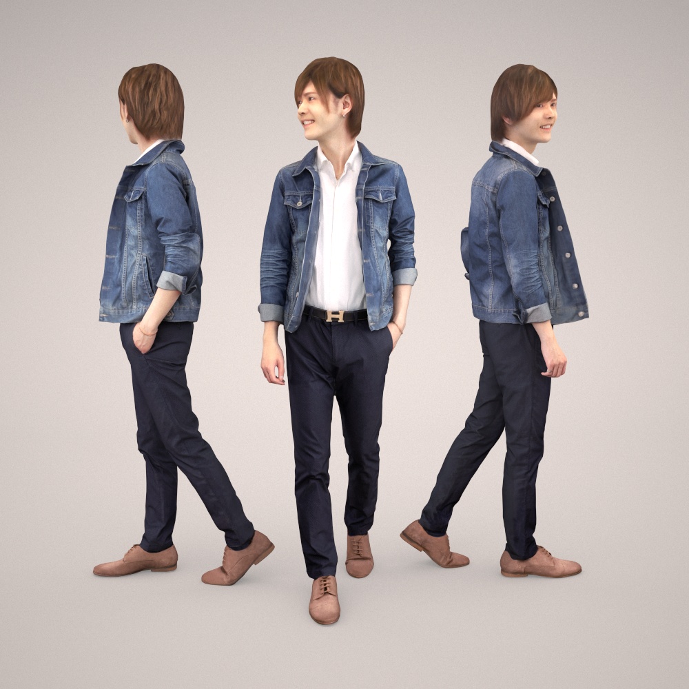 3D人物素材ポーズド 087_Ren