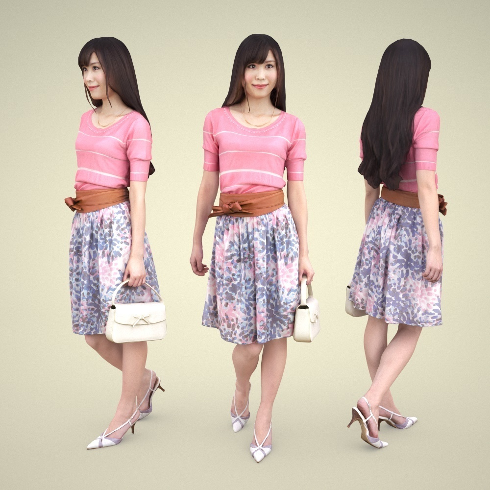 3D人物素材ポーズド 077_Yui