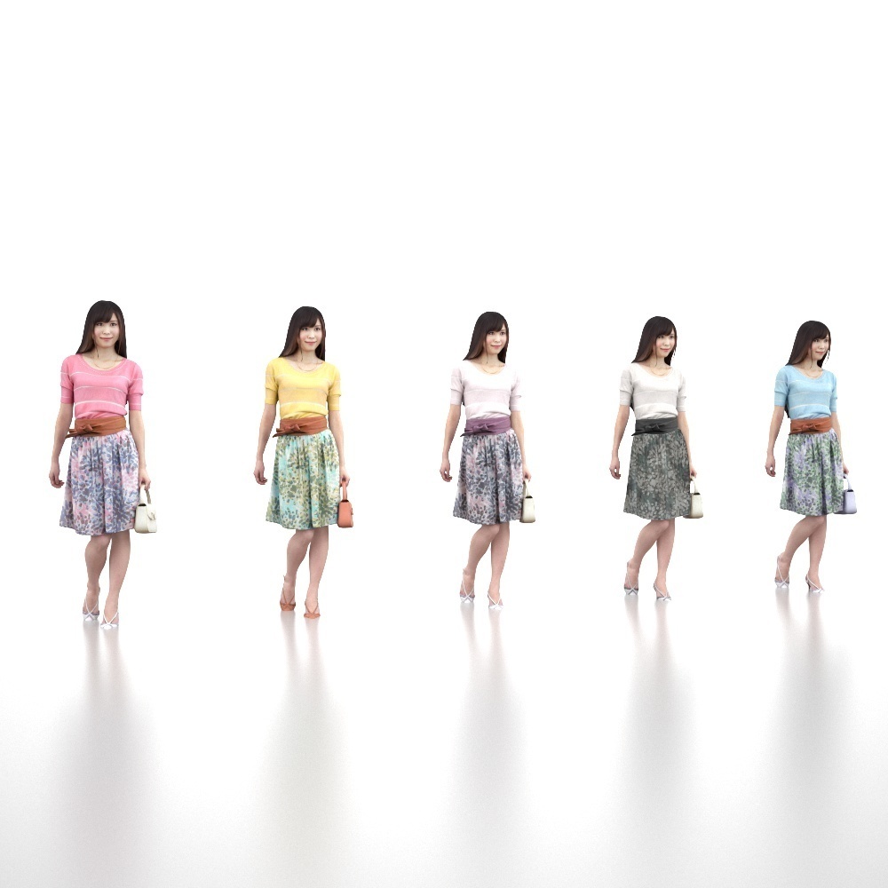 3D人物素材ポーズド 077_Yui