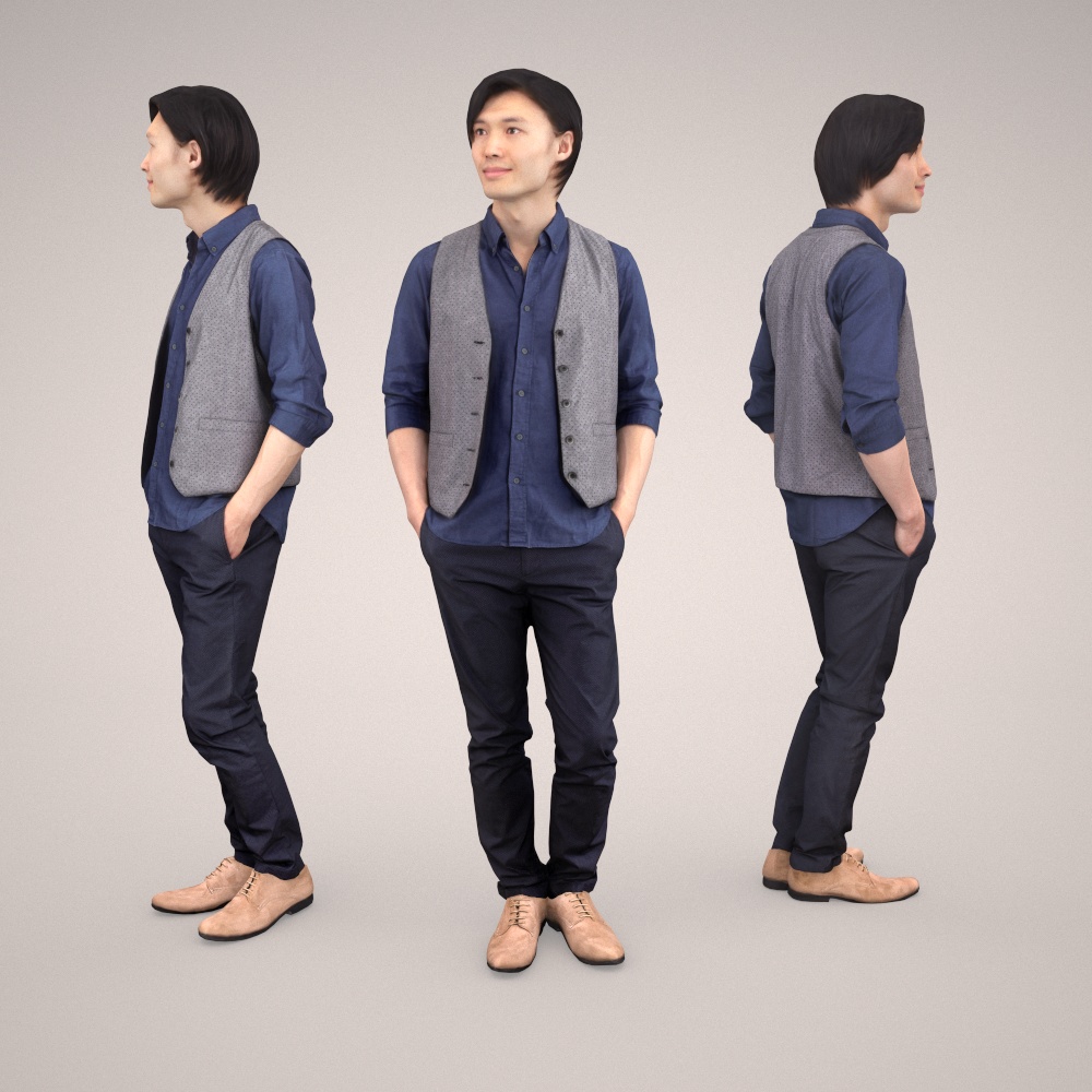 3D人物素材ポーズド 069_Syun