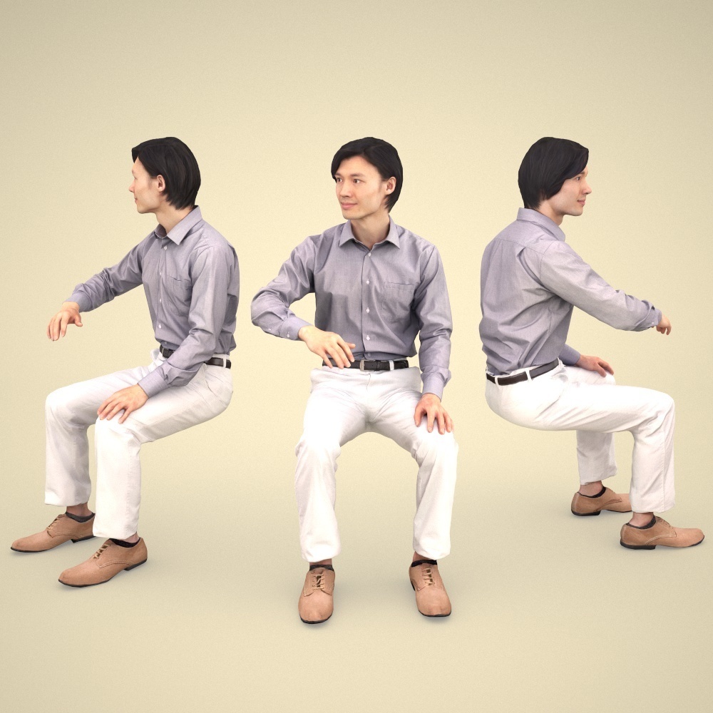 3D人物素材ポーズド 065_Syun