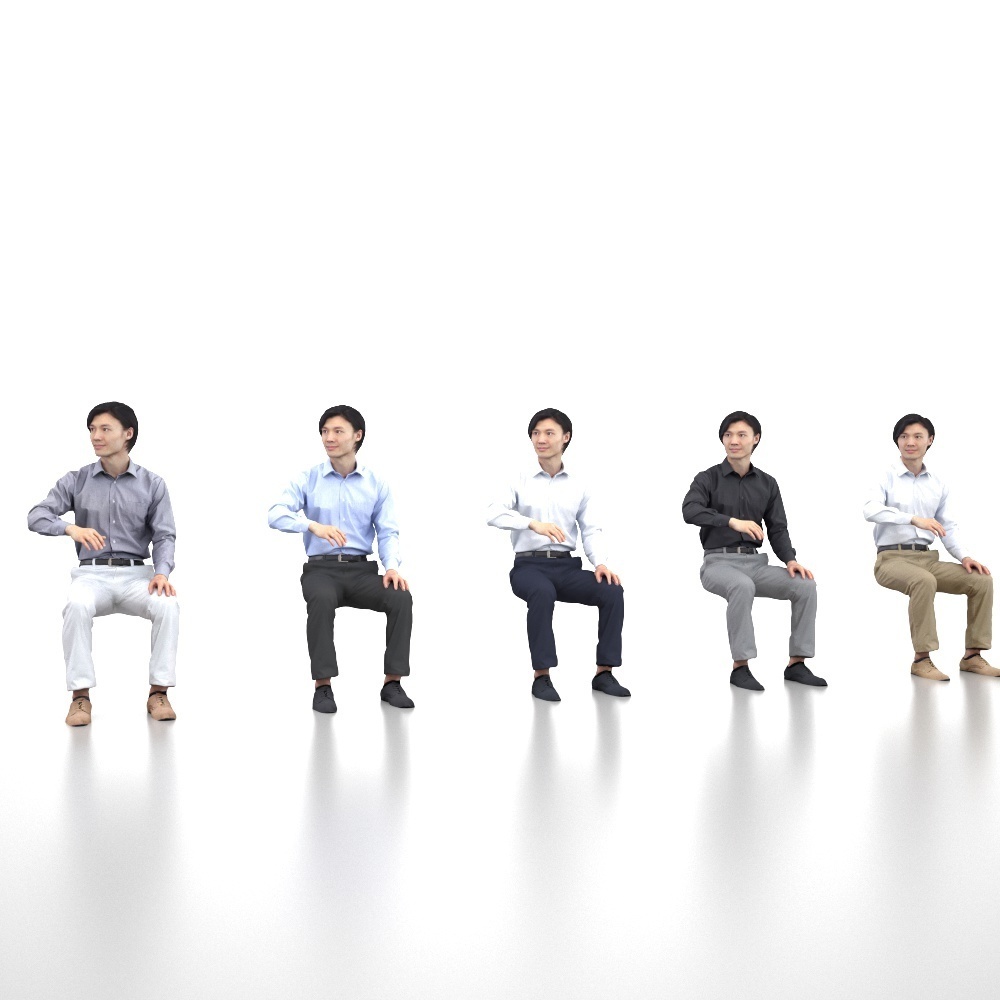 3D人物素材ポーズド 065_Syun