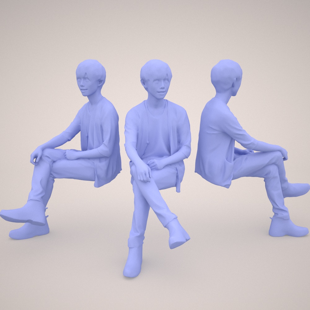 3D人物素材ポーズド 035_Toru