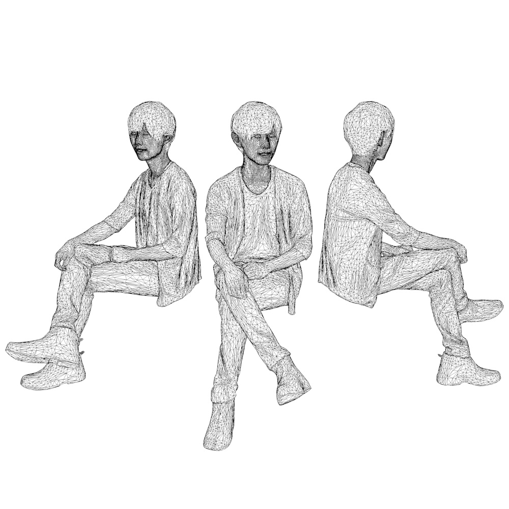 3D人物素材ポーズド 035_Toru