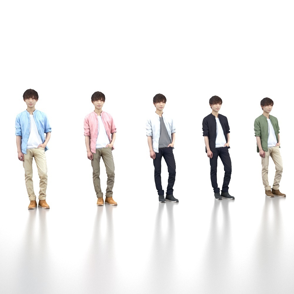 3D人物素材ポーズド 033_Toru