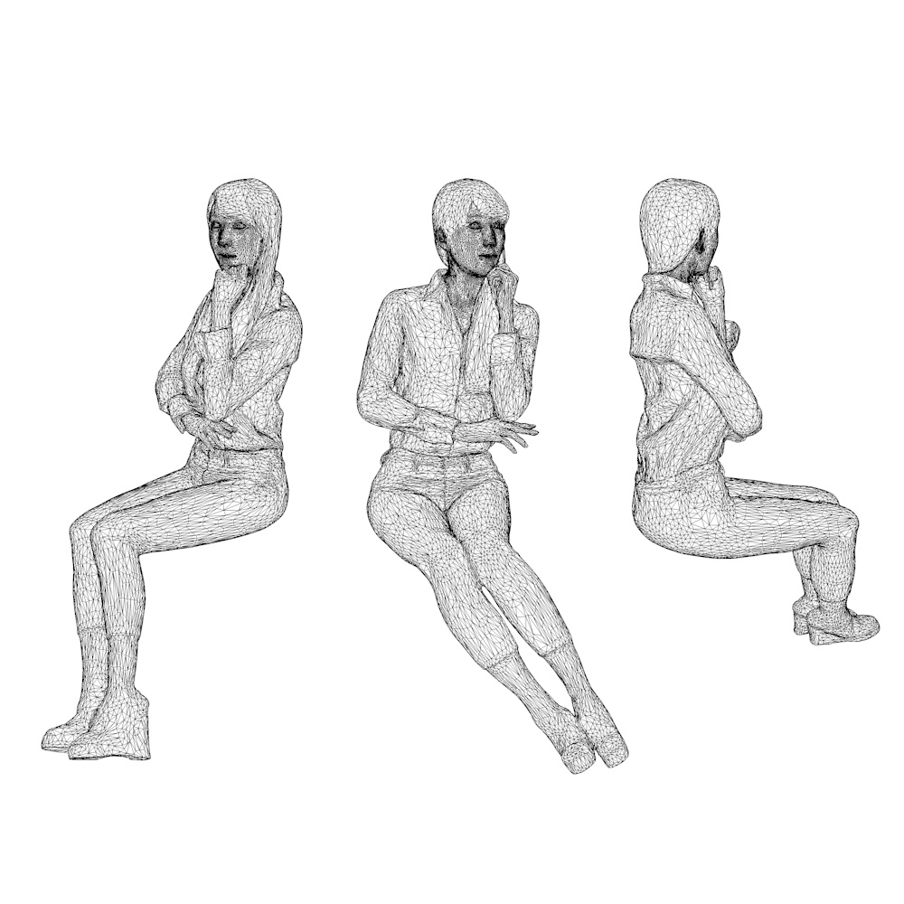 3D人物素材ポーズド 009_Rika