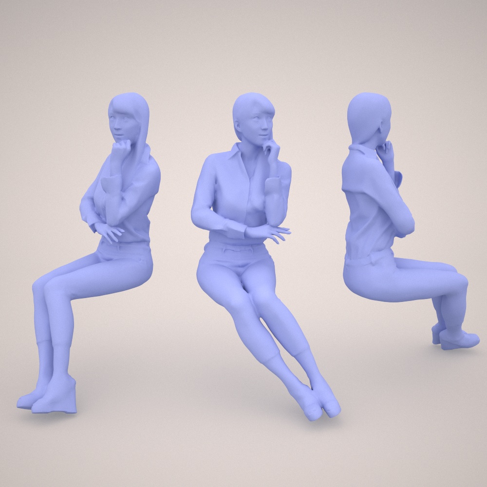 3D人物素材ポーズド 009_Rika