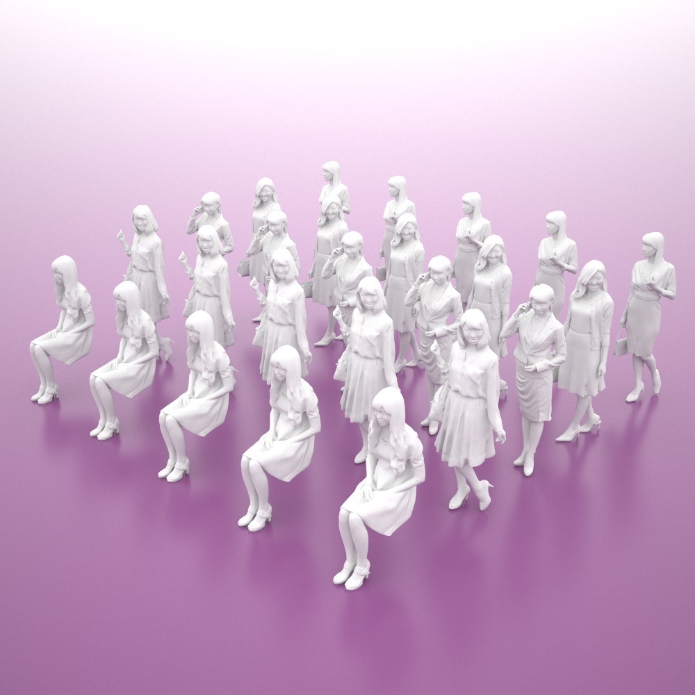 3D人物素材-ポーズド 5個セット 006_Posed-set