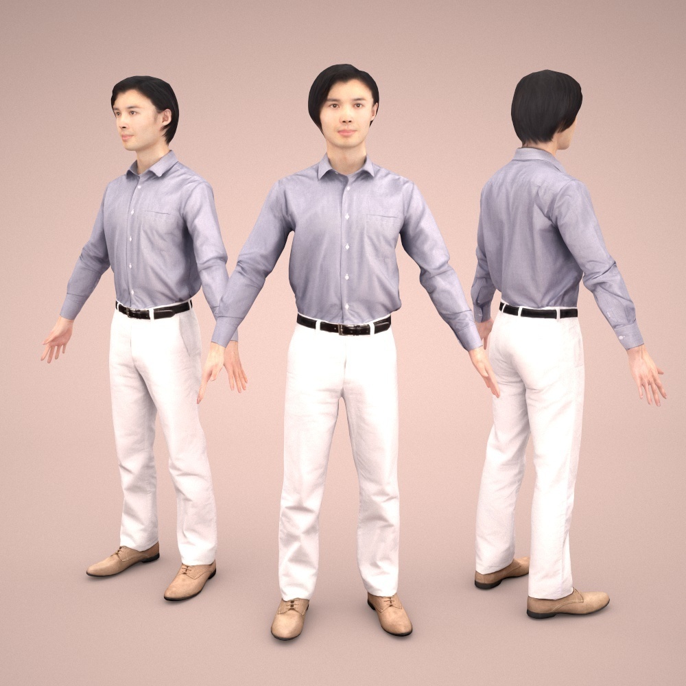 アニメーション付の3D人モデル 066_Syun