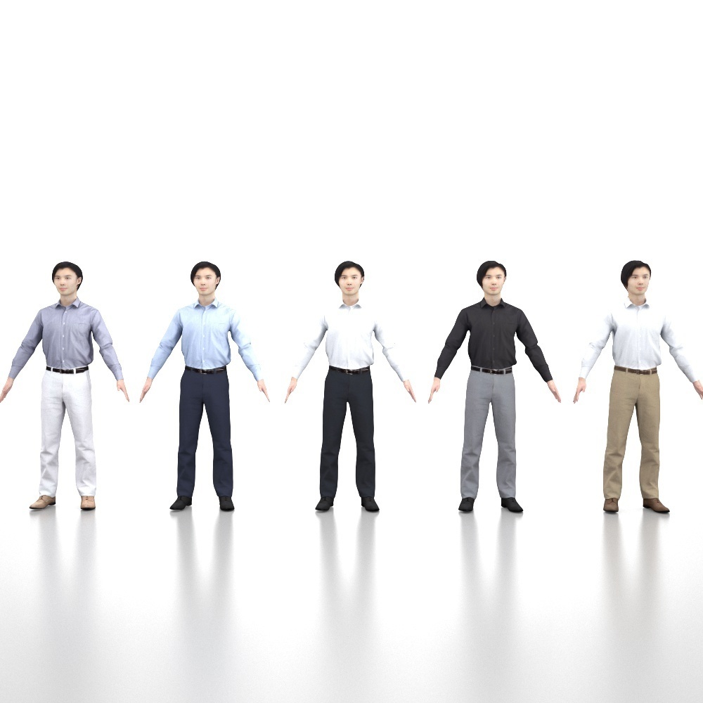 アニメーション付の3D人モデル 066_Syun